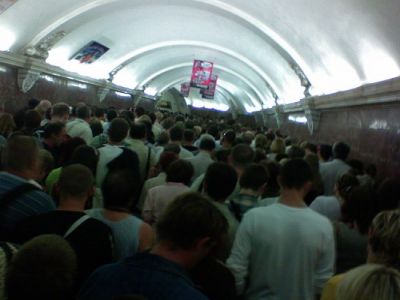 Давка в метро. Фото из блога irek-murtazin.livejournal.com